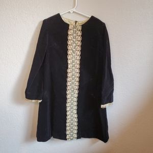 Vintage 40s 50s Wednesday Adams Velvet Dress